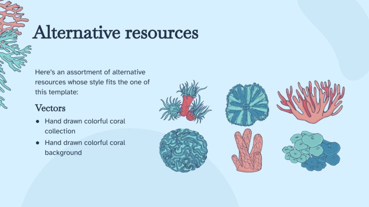 Plantilla de presentación Biología para bachillerato: arrecife de coral